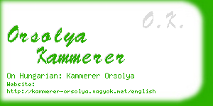 orsolya kammerer business card